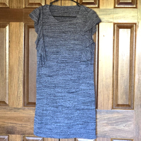 Motherhood Maternity: Nursing Mini Dress, Flutter Sleeves w/bilat hidden zippers - Picture 1 of 13